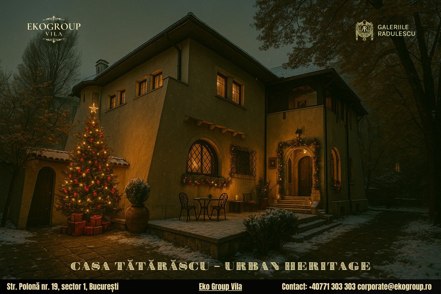 Poveste de Crăciun: Eleganța și Nostalgia Crăciunului anilor ’30 la Eko Group Vila